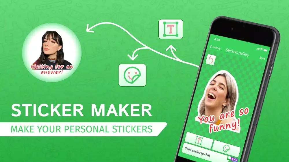 Tangkapan skrin Sticker Maker & Top Stickers
