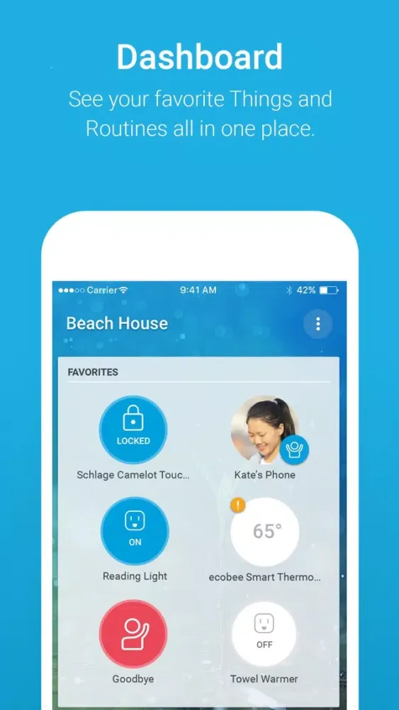 Tangkapan layar SmartThings Classic