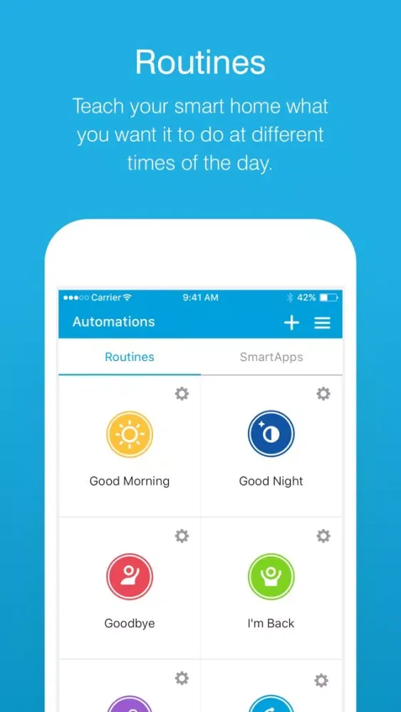 Tangkapan layar SmartThings Classic