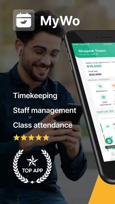 Screenshot di Timesheet, Hours Tracker: MyWo