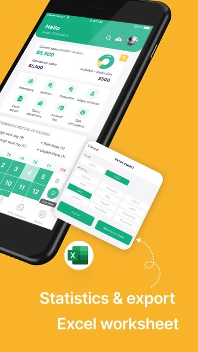 Screenshot di Timesheet, Hours Tracker: MyWo