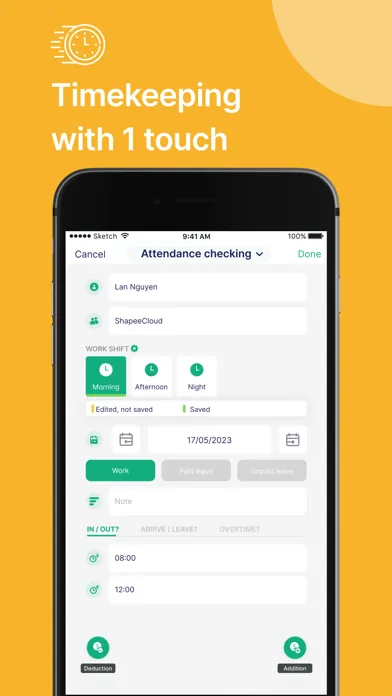Screenshot di Timesheet, Hours Tracker: MyWo