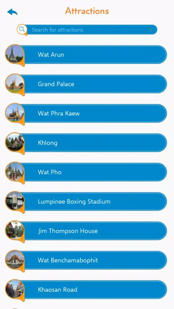 Captures d'écran de Bangkok Tourism