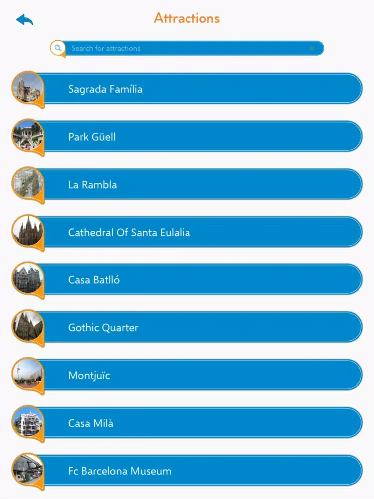 Barcelona Tourism iPad  Screenshots