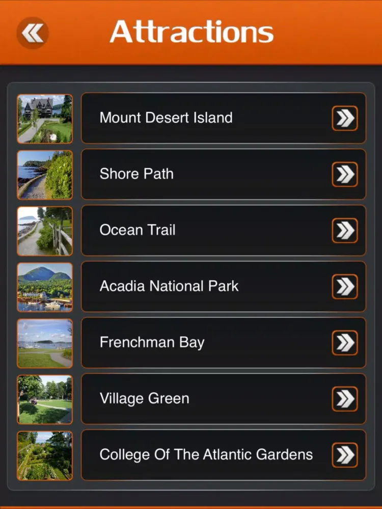 Capturas de pantalla de Bar Harbor Visitors Guide iPad 
