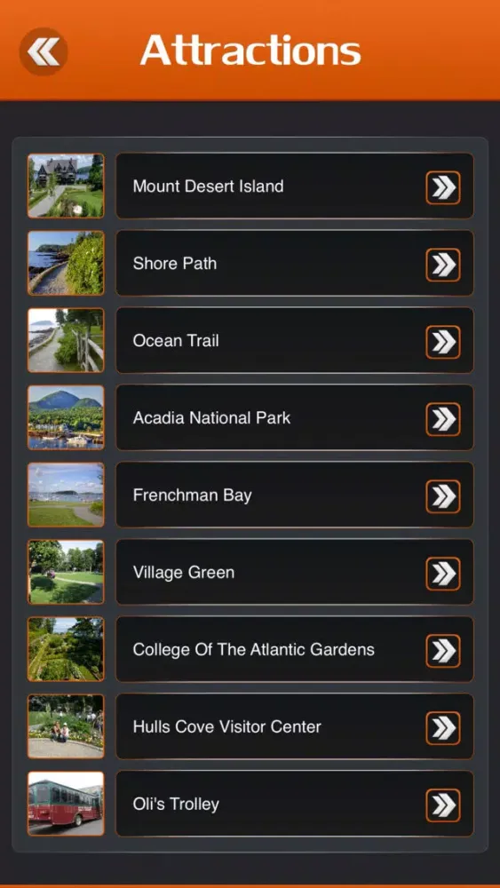 Capturas de pantalla de Bar Harbor Visitors Guide