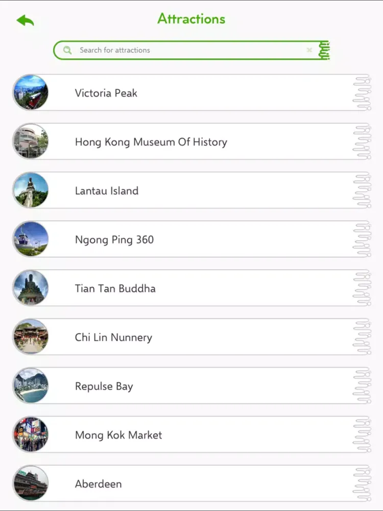 Tangkapan skrin Hong Kong Travel Destinations iPad 
