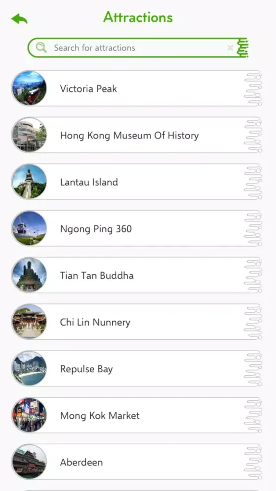 Tangkapan skrin Hong Kong Travel Destinations