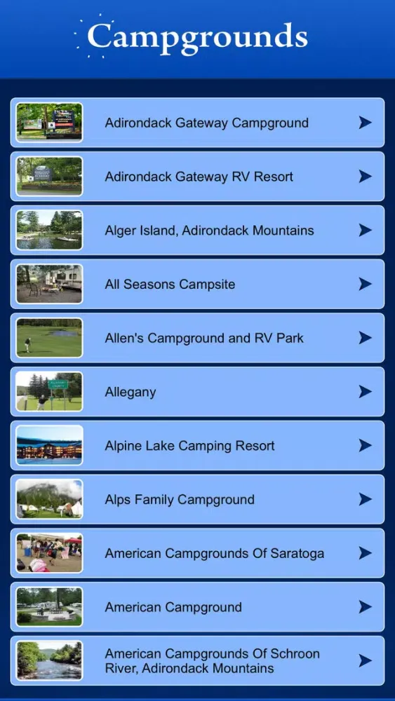 Capturas de pantalla de New York Campgrounds and RV Parks