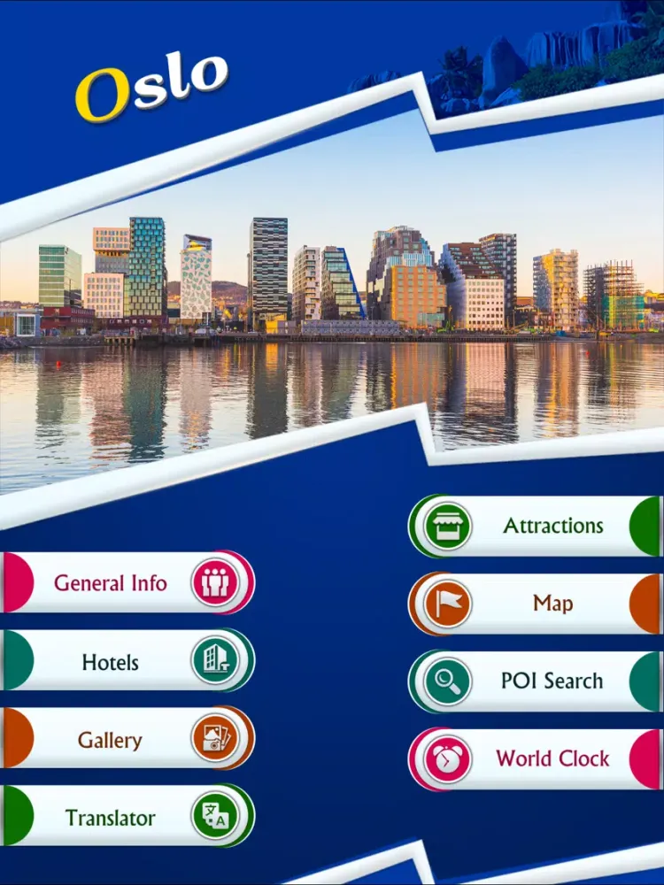 Tangkapan skrin Oslo Travel Guide iPad 
