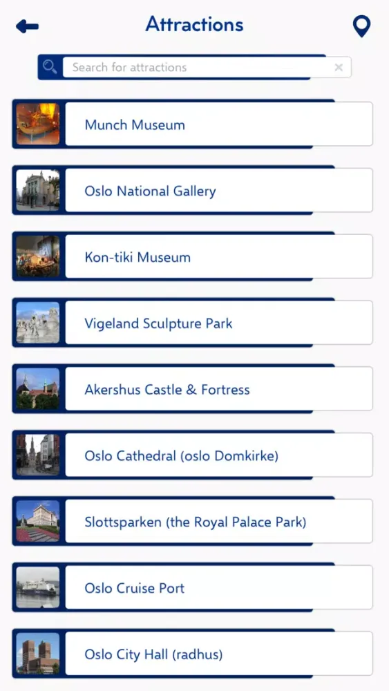 Tangkapan skrin Oslo Travel Guide