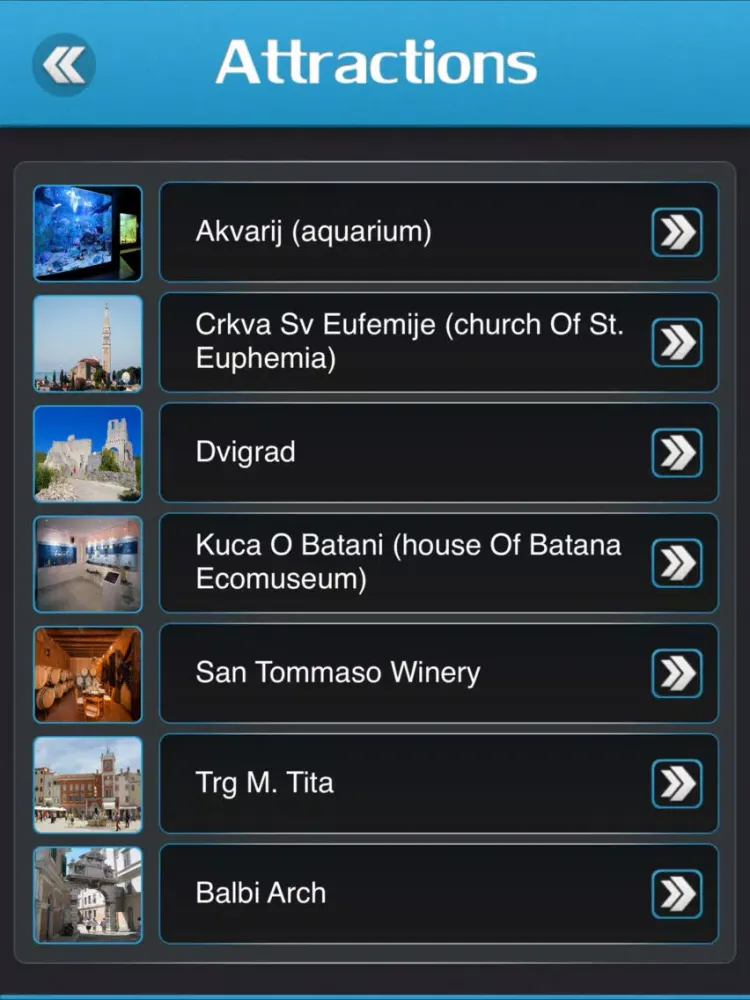 Ảnh chụp màn hình của Rovinj Travel Guide iPad 