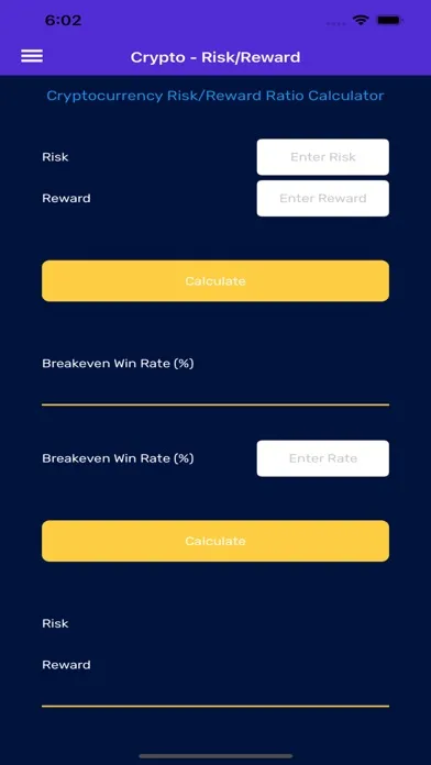Zrzuty ekranu Risk Reward Calculator