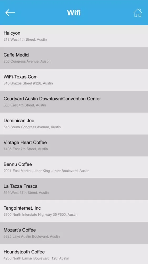 ภาพหน้าจอของ Austin Wifi Hotspots