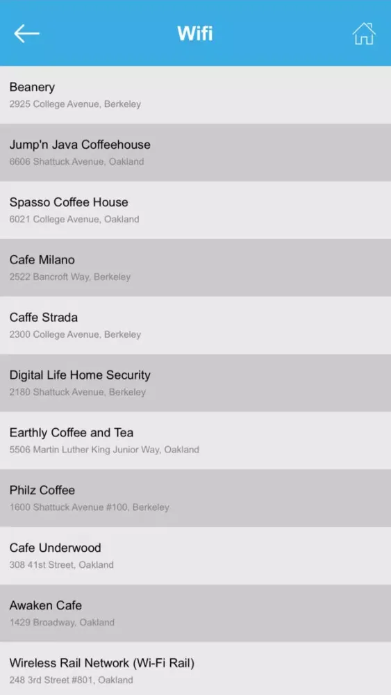 ภาพหน้าจอของ Berkeley Wifi Hotspots