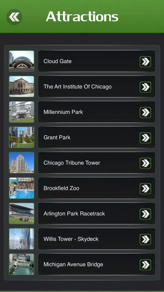 Captures d'écran de Chicago City Travel Guide