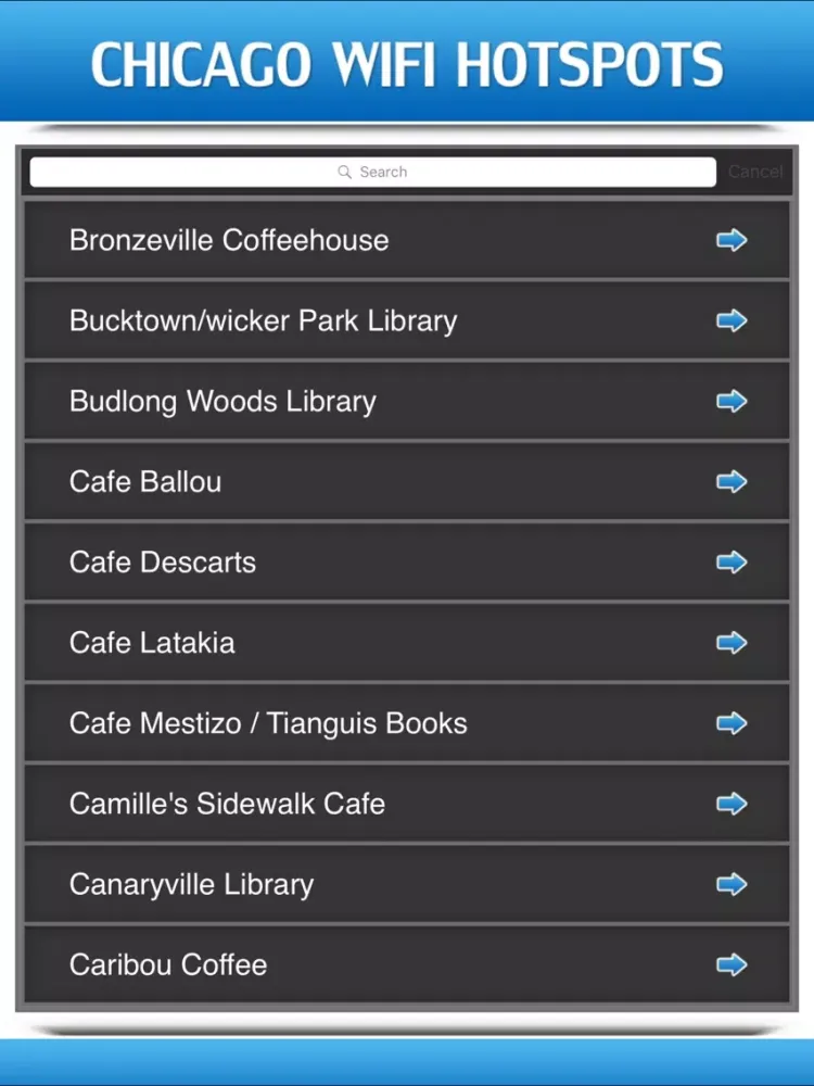 Chicago Wifi Hotspots iPad 应用截图