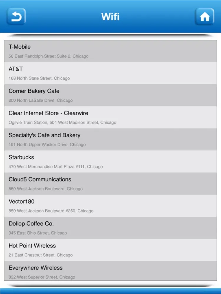 Chicago Wifi Hotspots iPad 应用截图