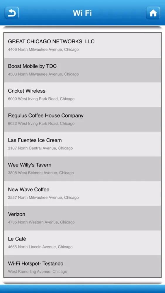 Chicago Wifi Hotspots应用截图