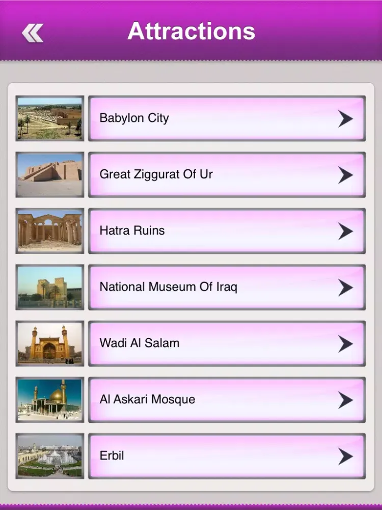 Capturas de pantalla de Iraq Tourism iPad 