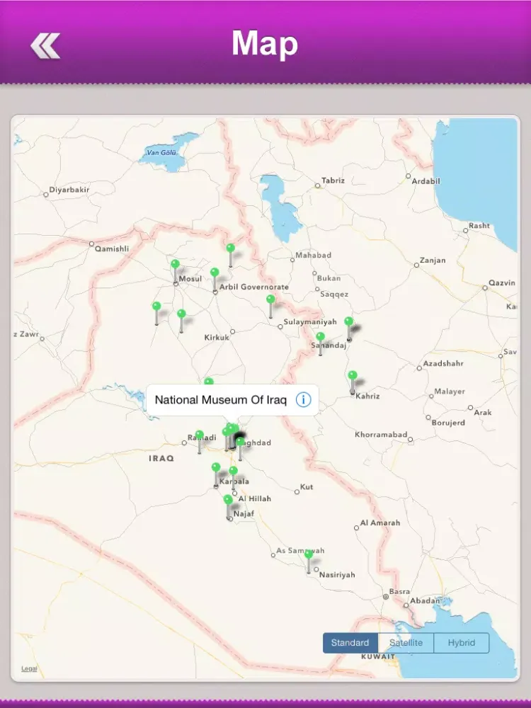 Capturas de pantalla de Iraq Tourism iPad 