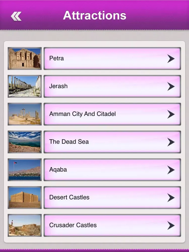 Jordan Tourism iPad  Screenshots
