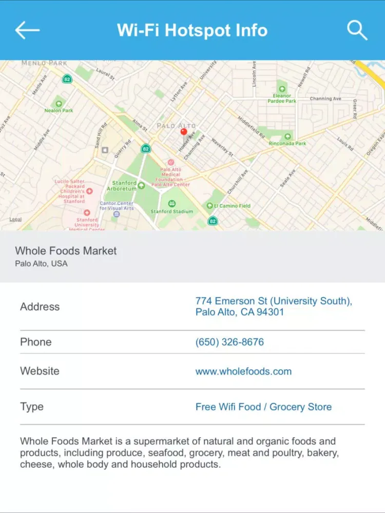 Palo Alto Wifi Hotspots iPad 應用截圖