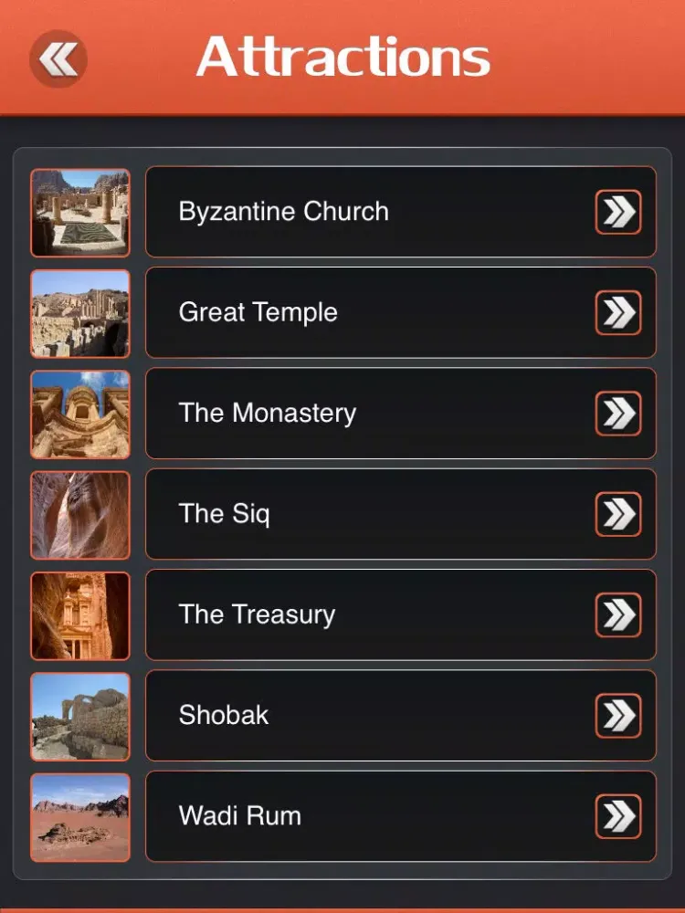 Petra Tourism iPad  Screenshots