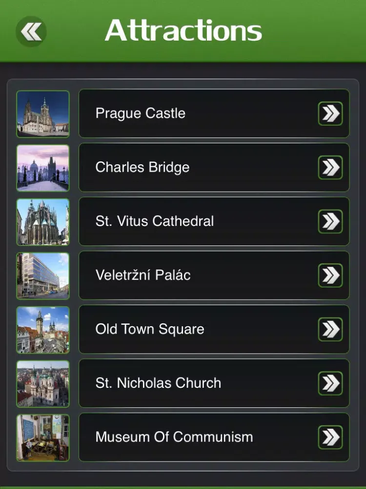 ภาพหน้าจอของ Prague Tourism Guide iPad 