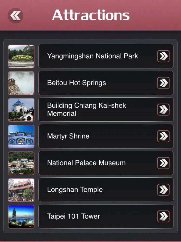 Taipei Tourism Guide iPad  스크린샷