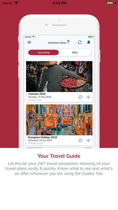 Tangkapan skrin Travel Key