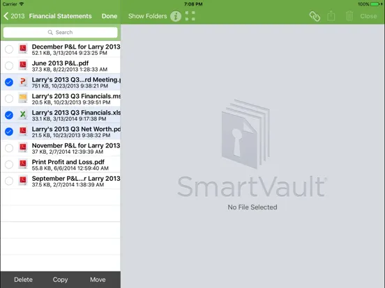 تصاویر SmartVault for iPhone and iPad iPad 