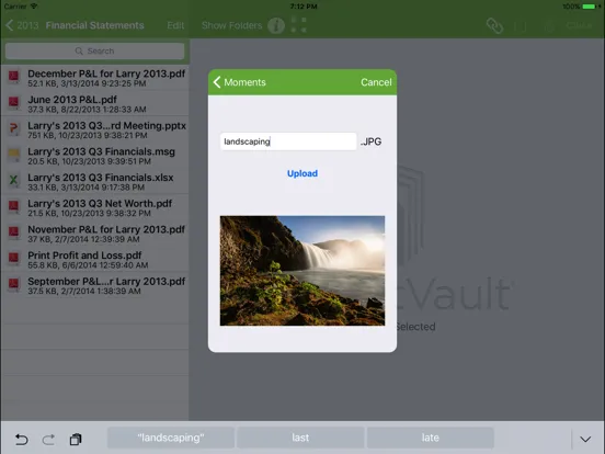 تصاویر SmartVault for iPhone and iPad iPad 