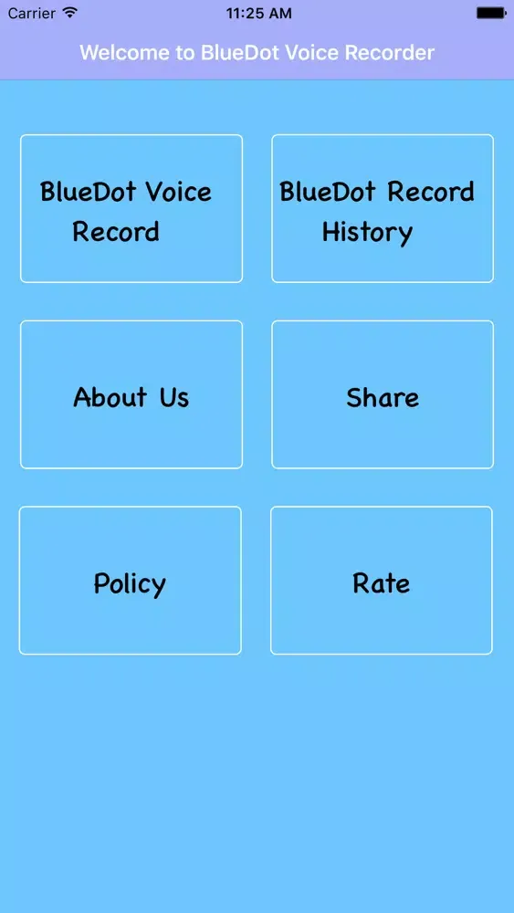 BlueDot Voice Recorder Screenshots