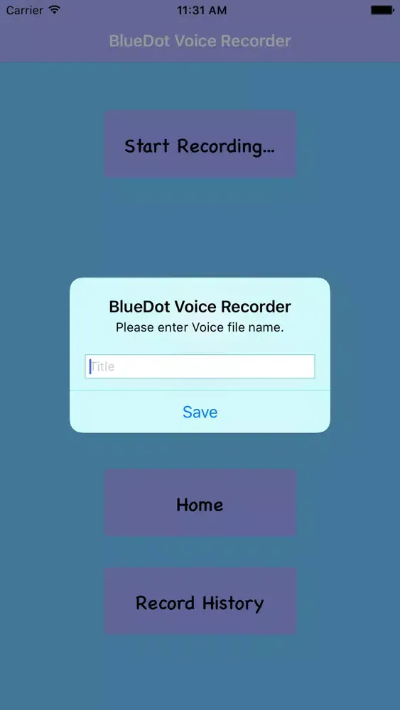 BlueDot Voice Recorder Screenshots