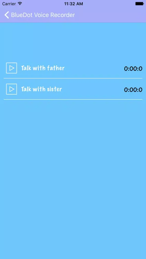 BlueDot Voice Recorder Screenshots