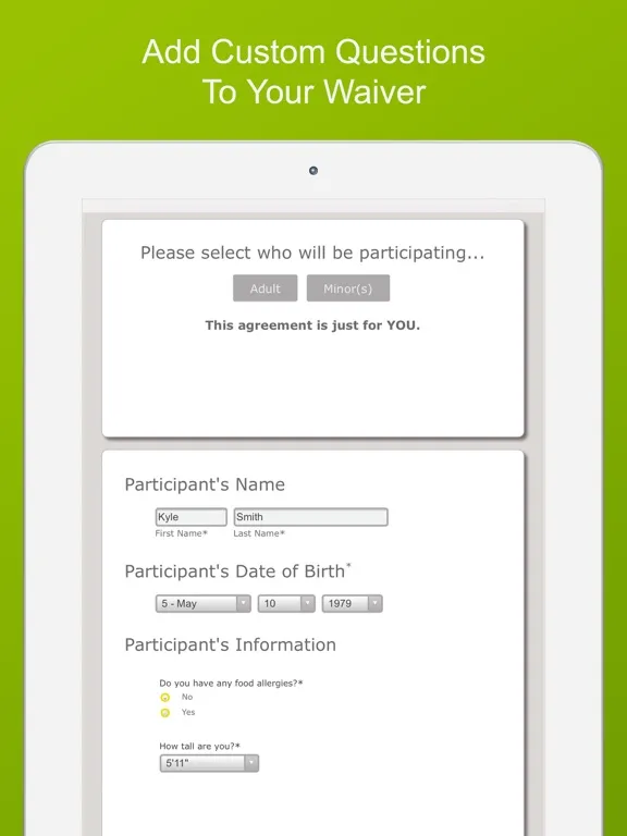 Скриншоты Smartwaiver Kiosk iPad 