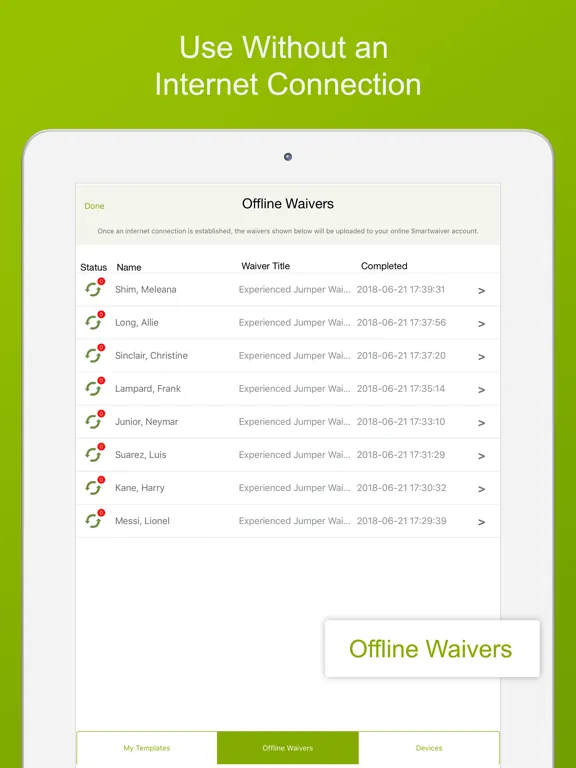 Скриншоты Smartwaiver Kiosk iPad 