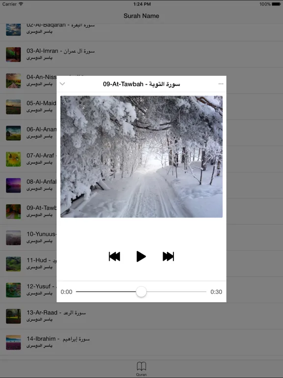Capturas de pantalla de Yaser Al dousari - Quran mp3 - ياسر الدوسري iPad 