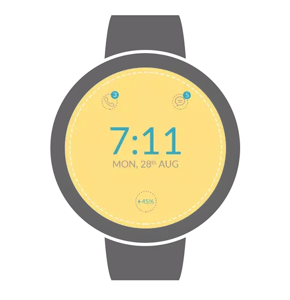صور Android Digital Watch Face