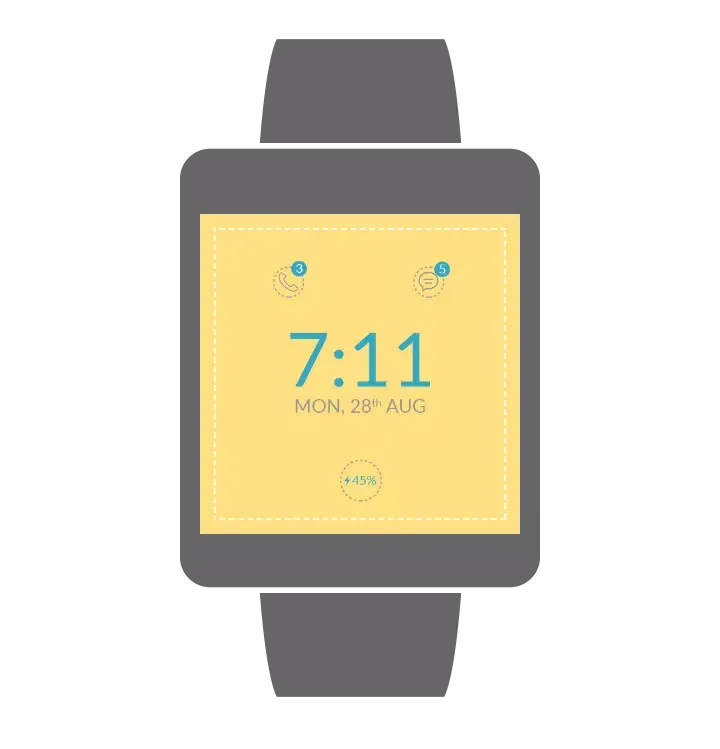 صور Android Digital Watch Face