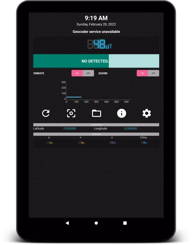 Magnetic Field Meter Screenshots