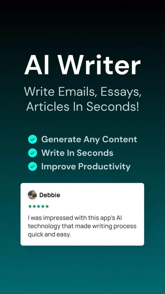 Zrzuty ekranu AI Writing: AI Essay Writer