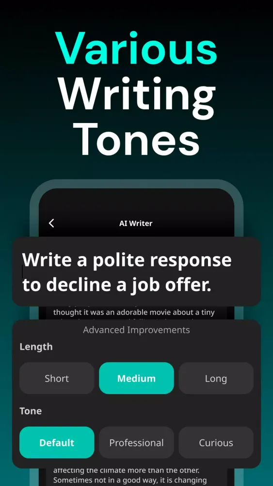 Zrzuty ekranu AI Writing: AI Essay Writer