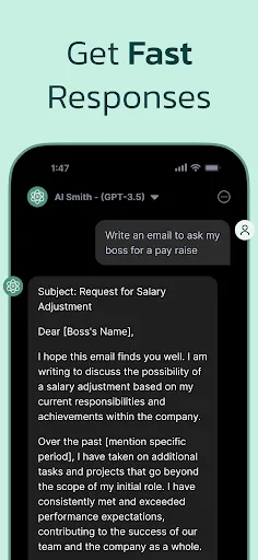 Capturas de tela do AI Chat Open Assistant Chatbot