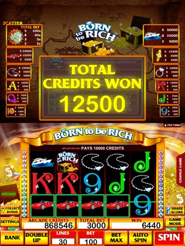 Ảnh chụp màn hình của Born to be Rich Slot Machine iPad 