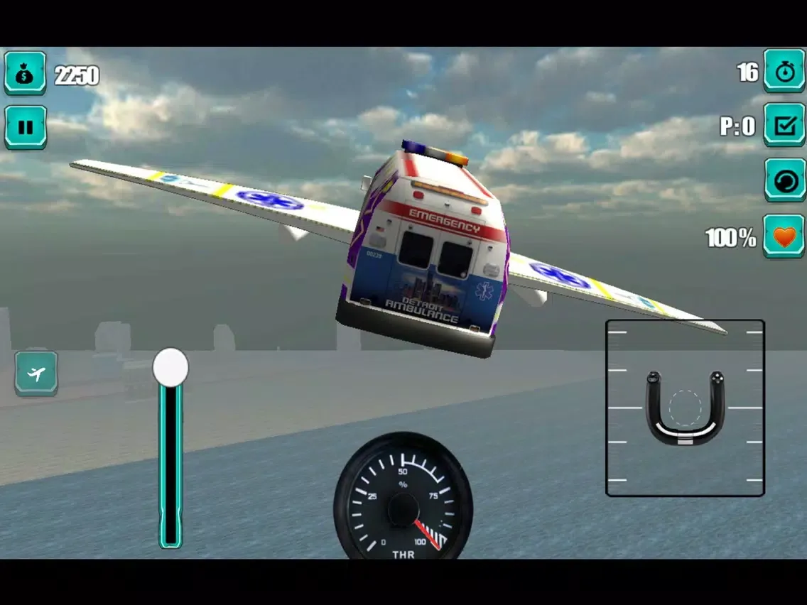 Flying Ambulance Rescue 3D iPad  سکرین شاٹس