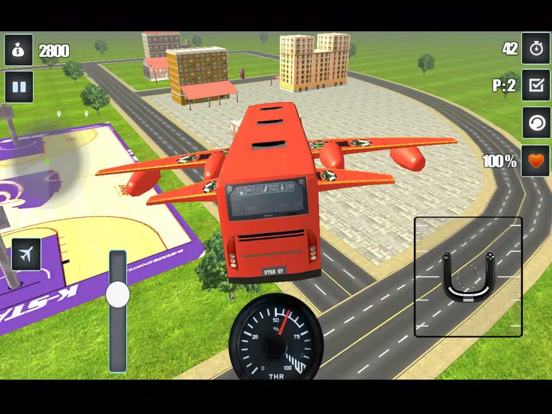 ภาพหน้าจอของ Modern Flying Bus Simulator iPad 