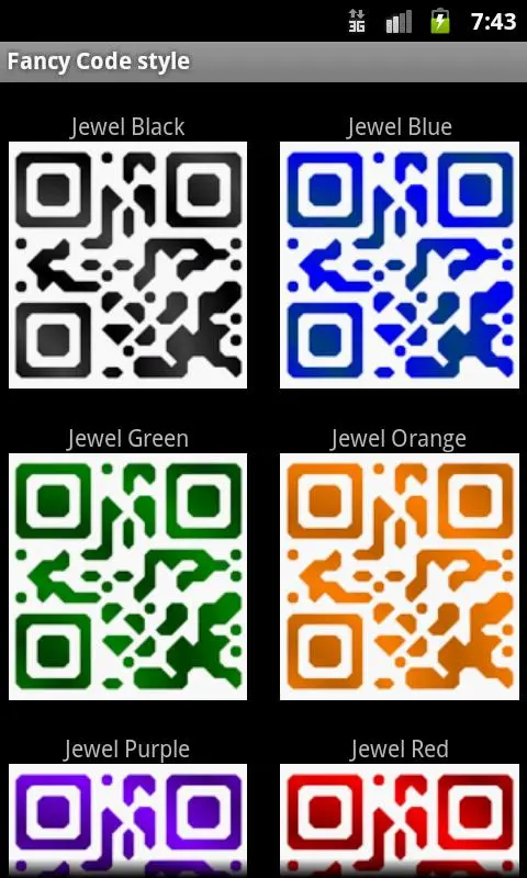 Скриншоты Fancy QR Code