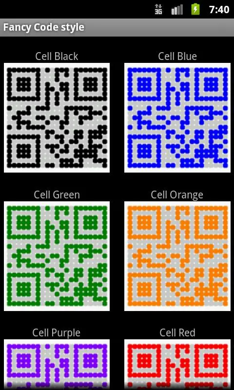 Скриншоты Fancy QR Code
